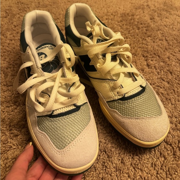 New Balance Other - New Balance Cream and Green Sneakers